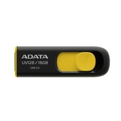 Memoria Adata 16GB USB 3.0 UV128 retráctil negro-amarillo